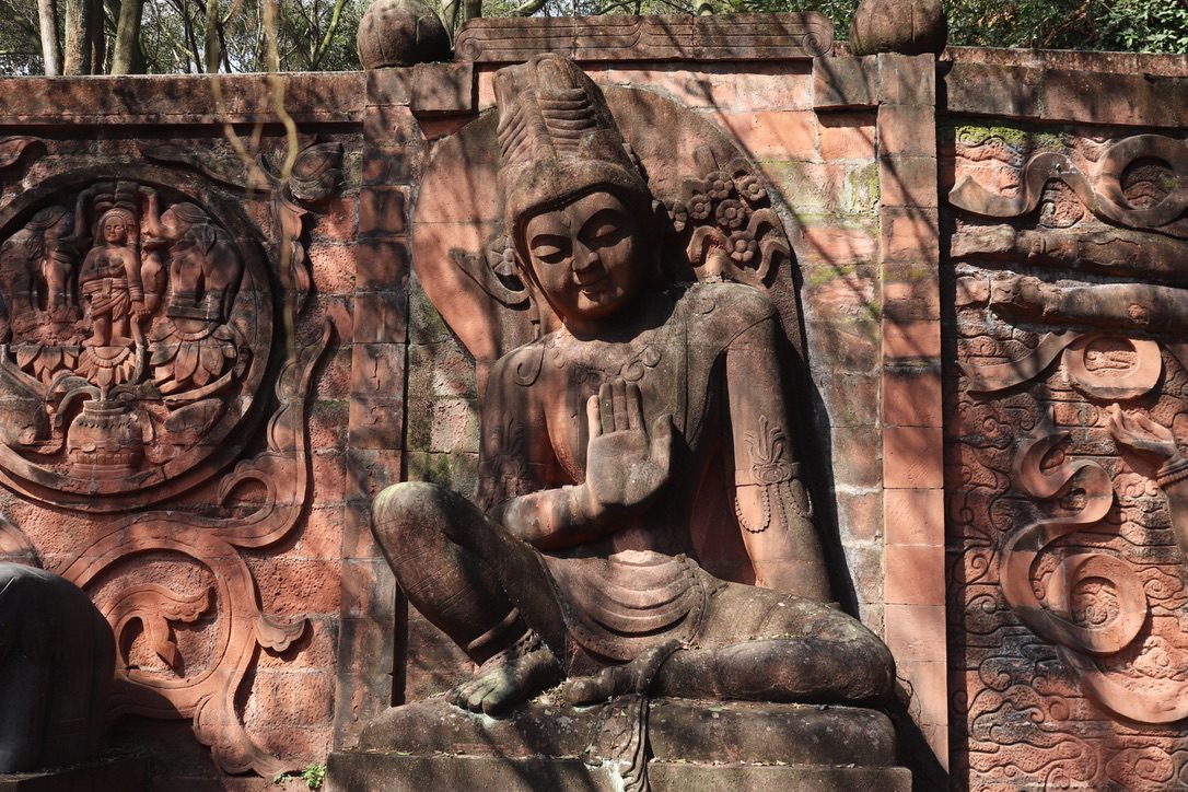 Buddha stone carving