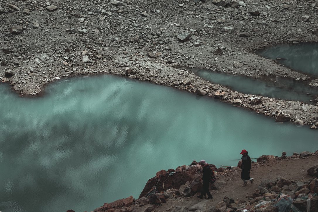 Glacier turquoise lake