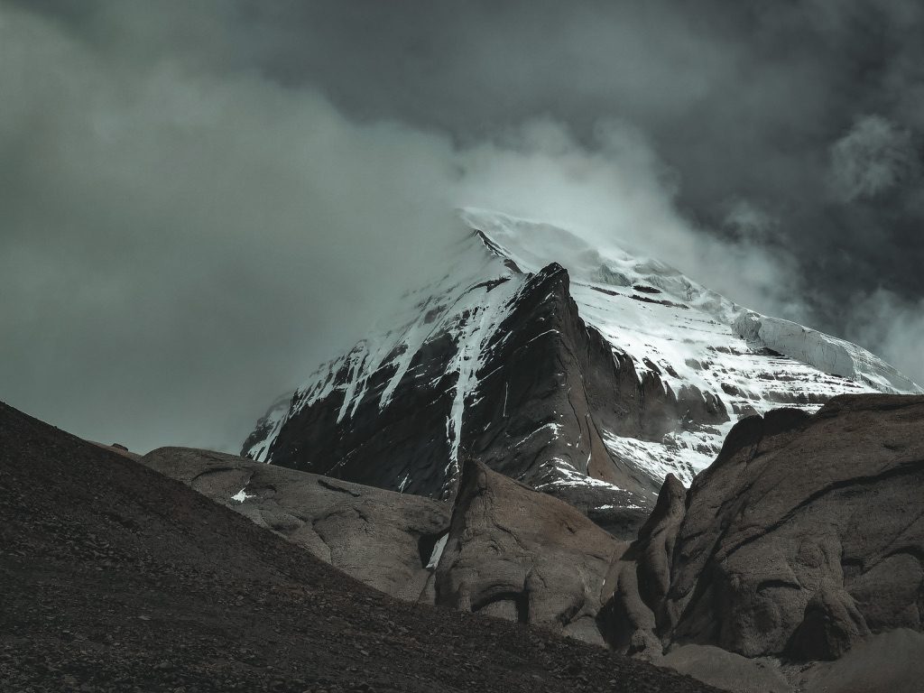 Snow mountain peak