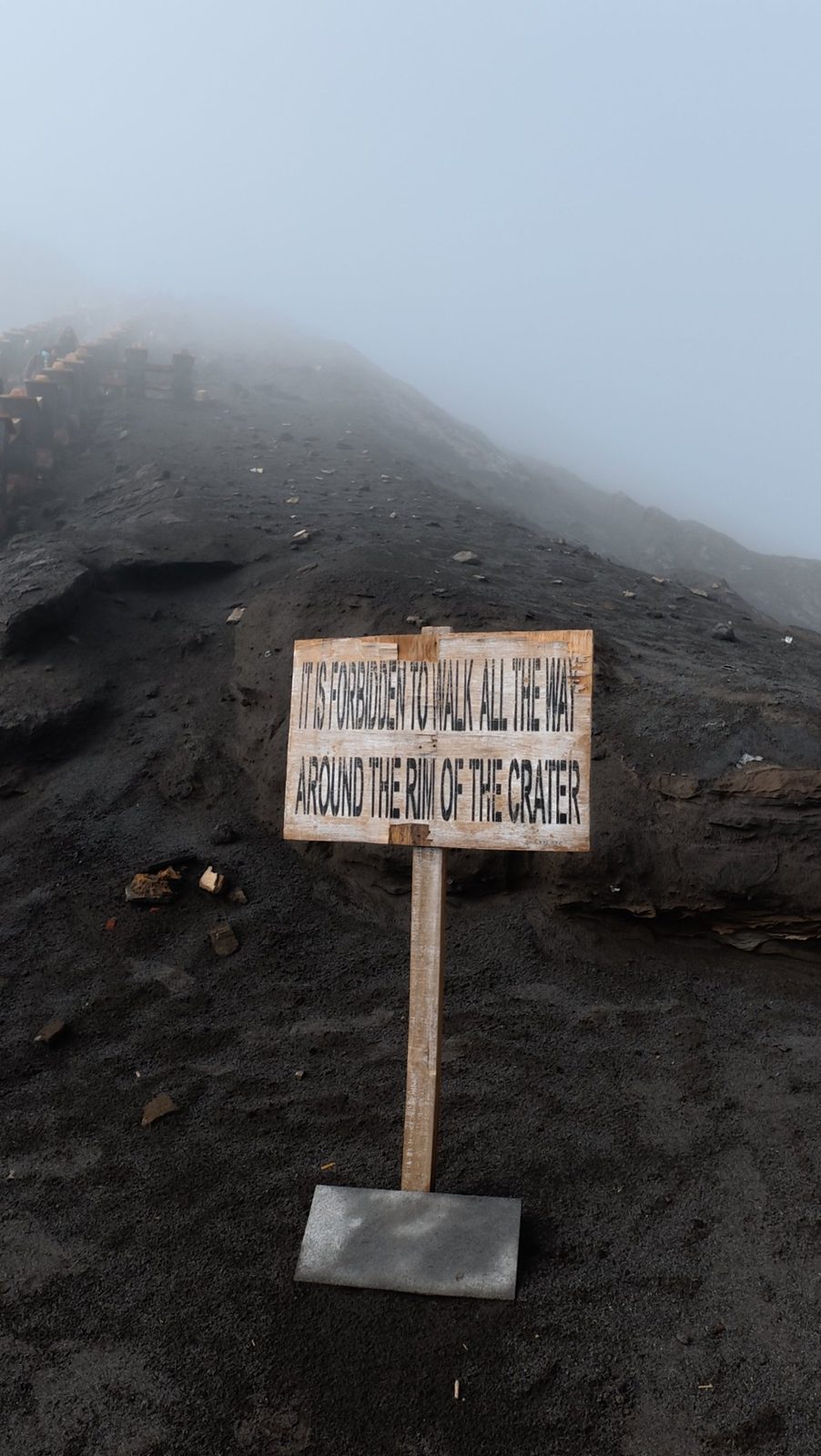 Bromo crater sign