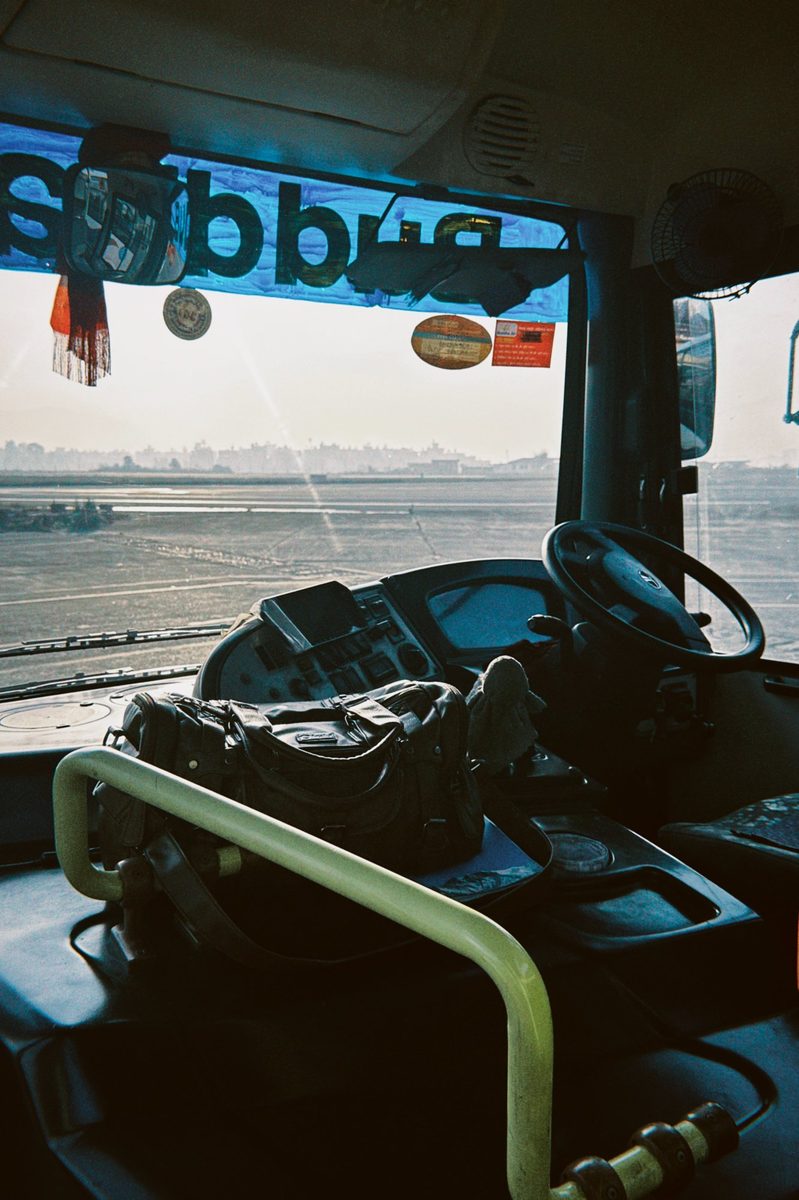 Bus dashboard interior