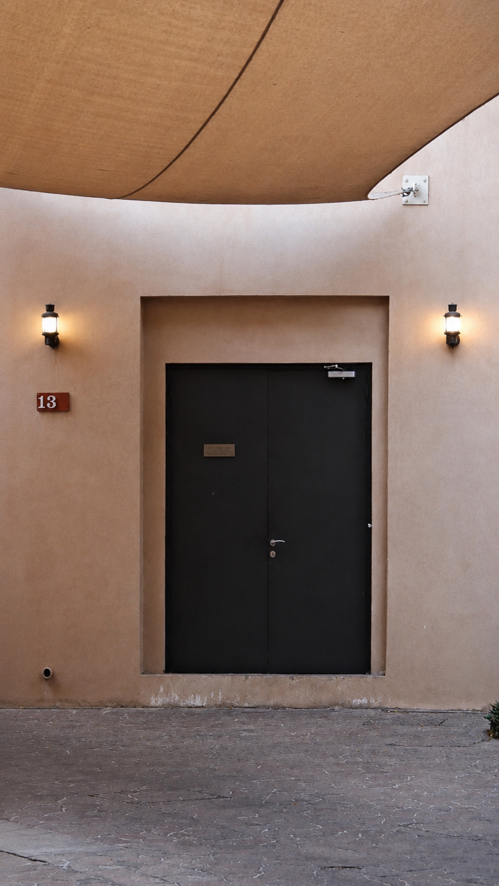 Black door number 13