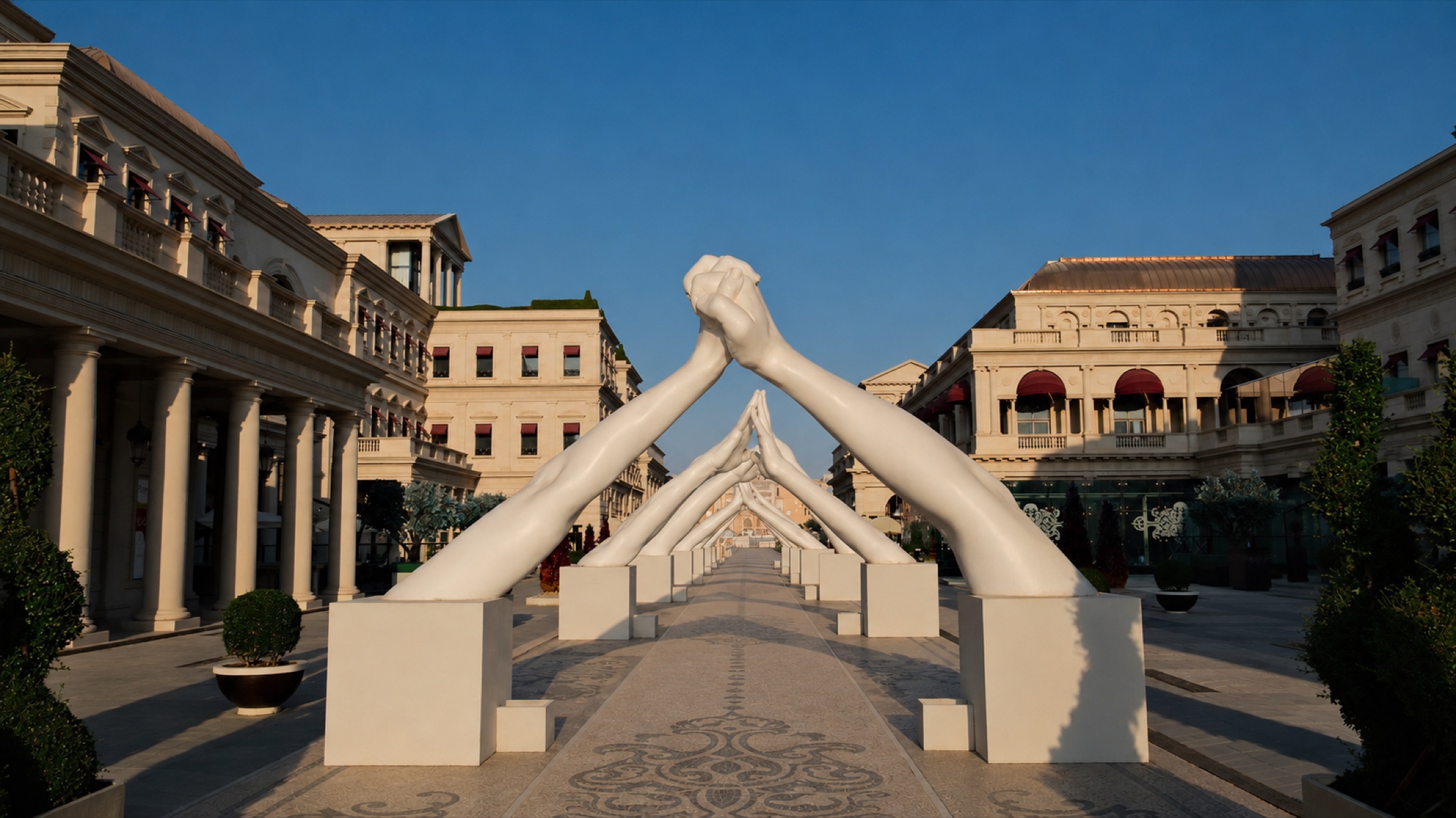 Place Vendome hands sculpture