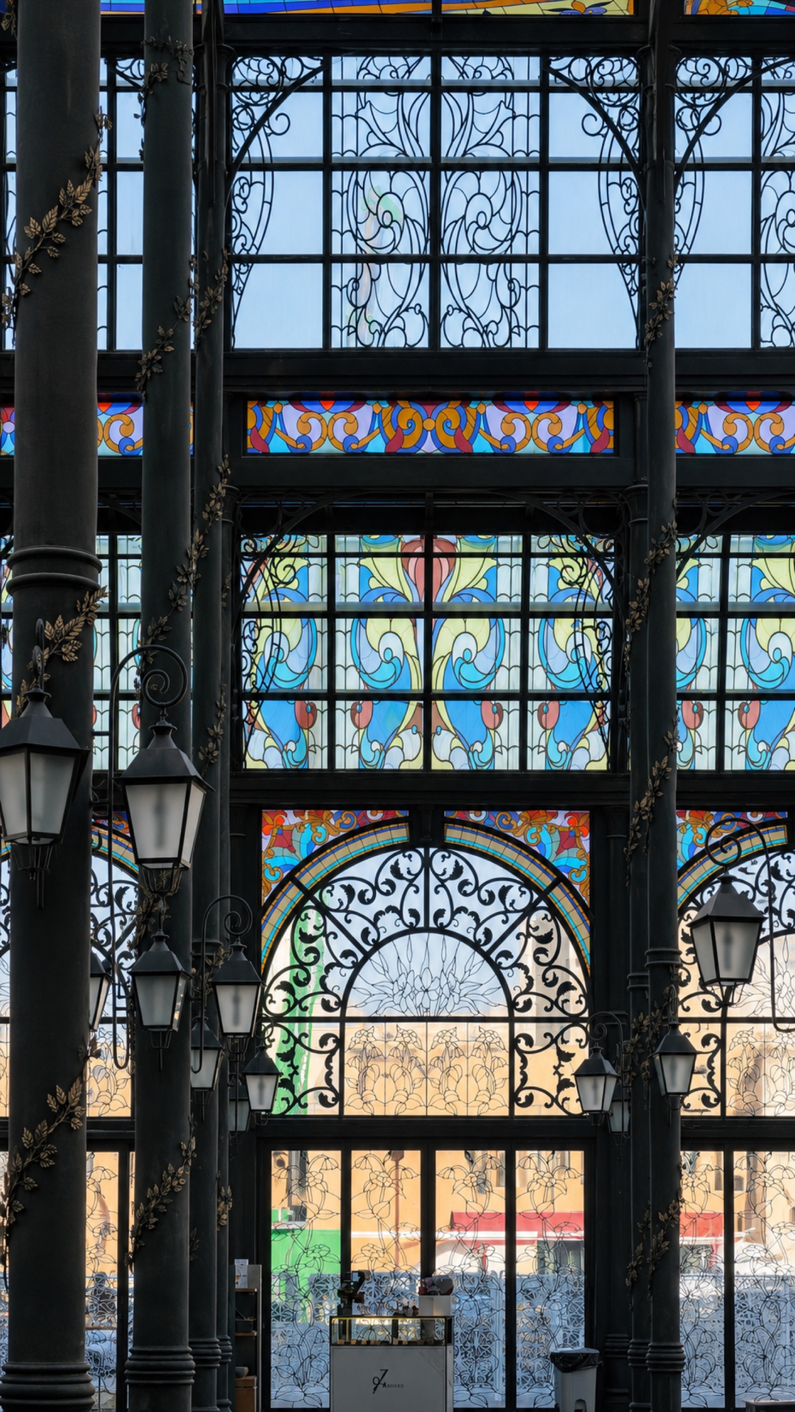 Stained glass hall