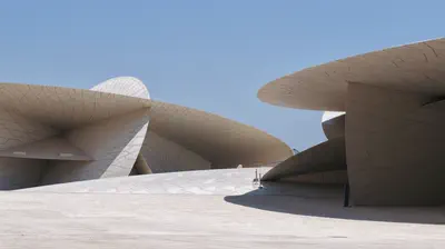 The desert-rose architecture of the National Museum of Qatar in Doha