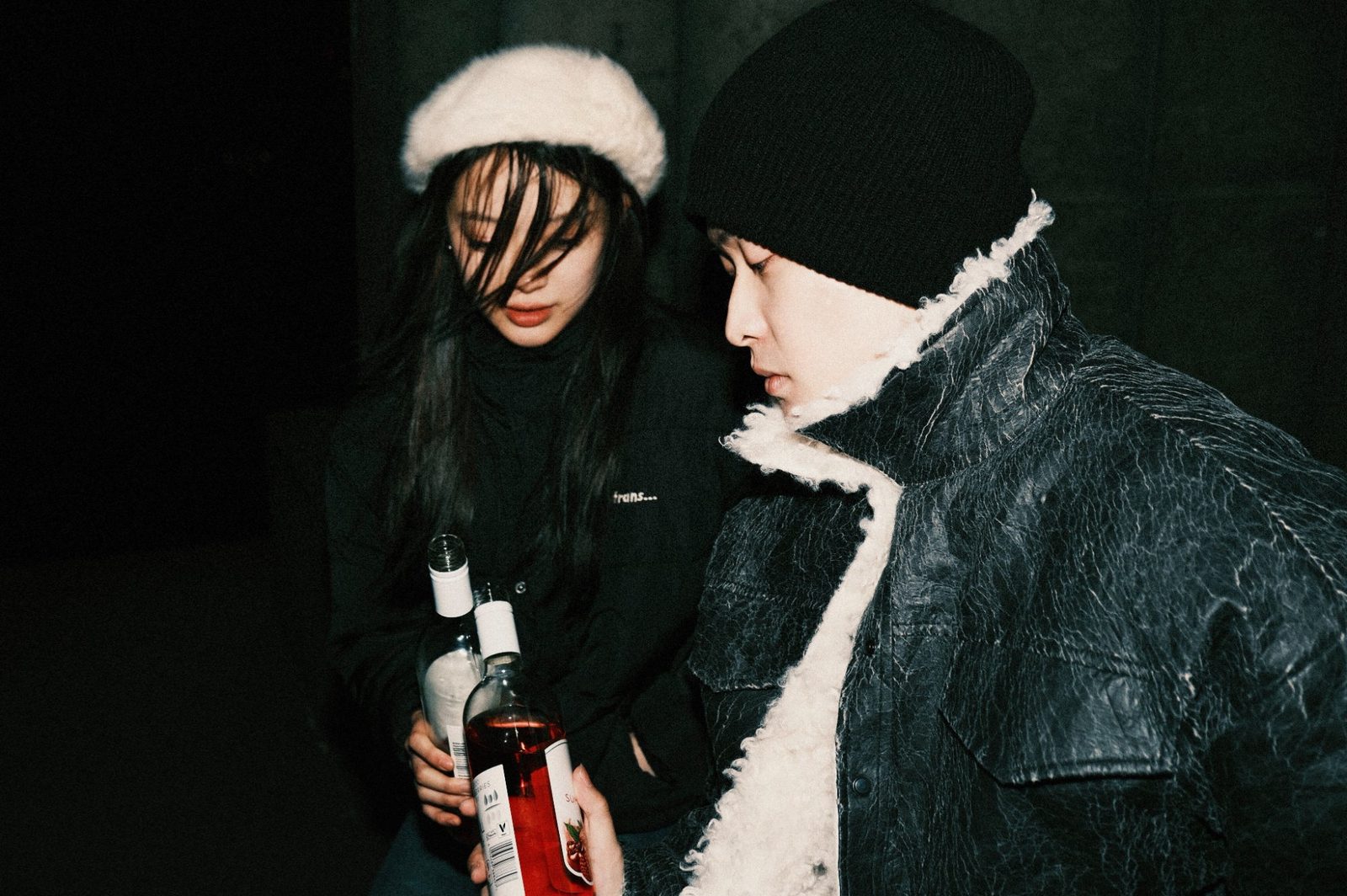 Friends at night