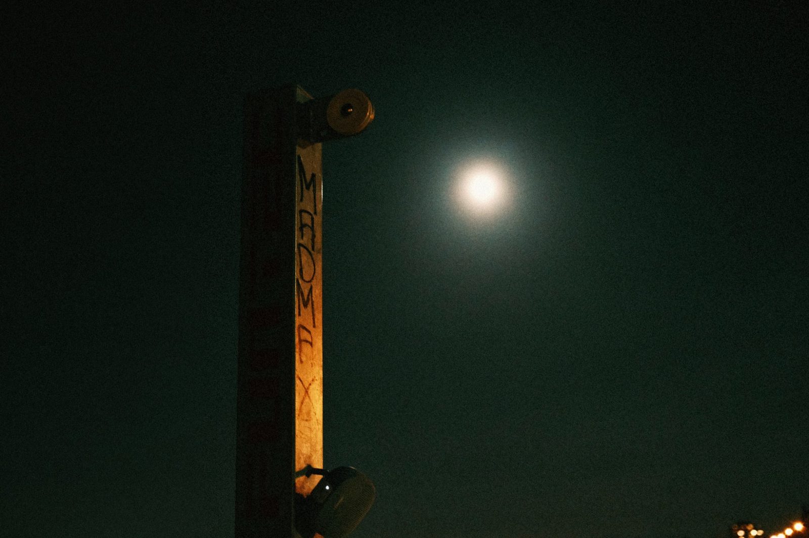 Moon and graffiti