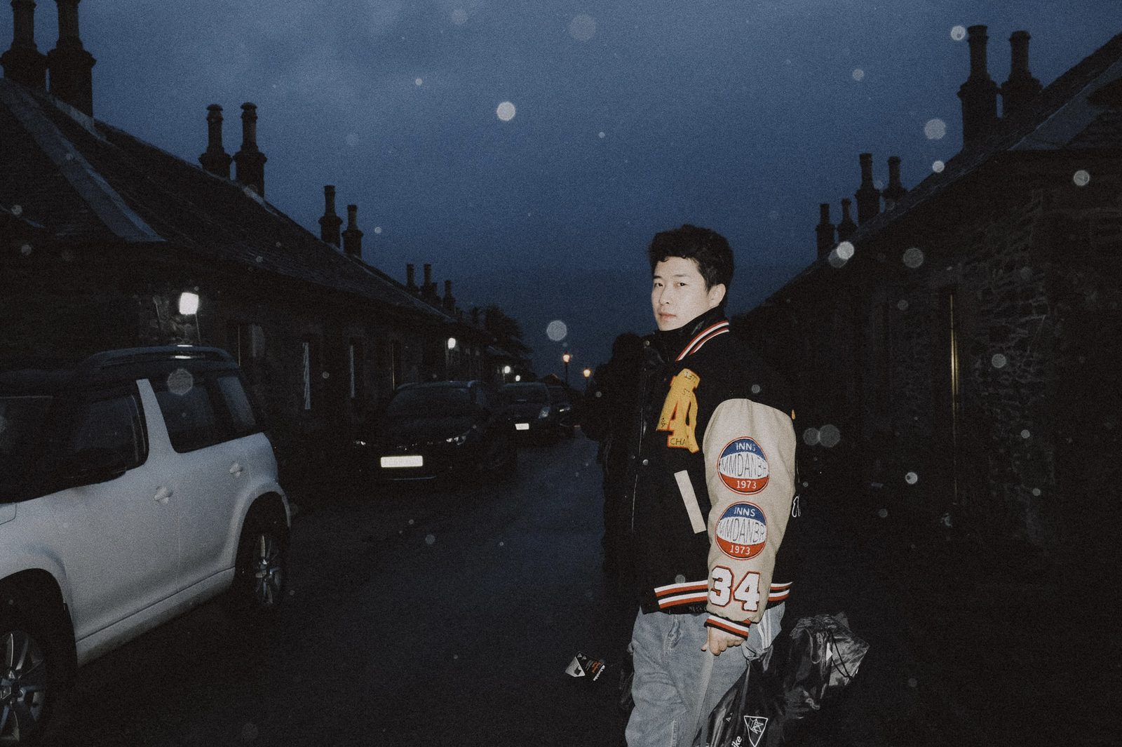 Night street portrait