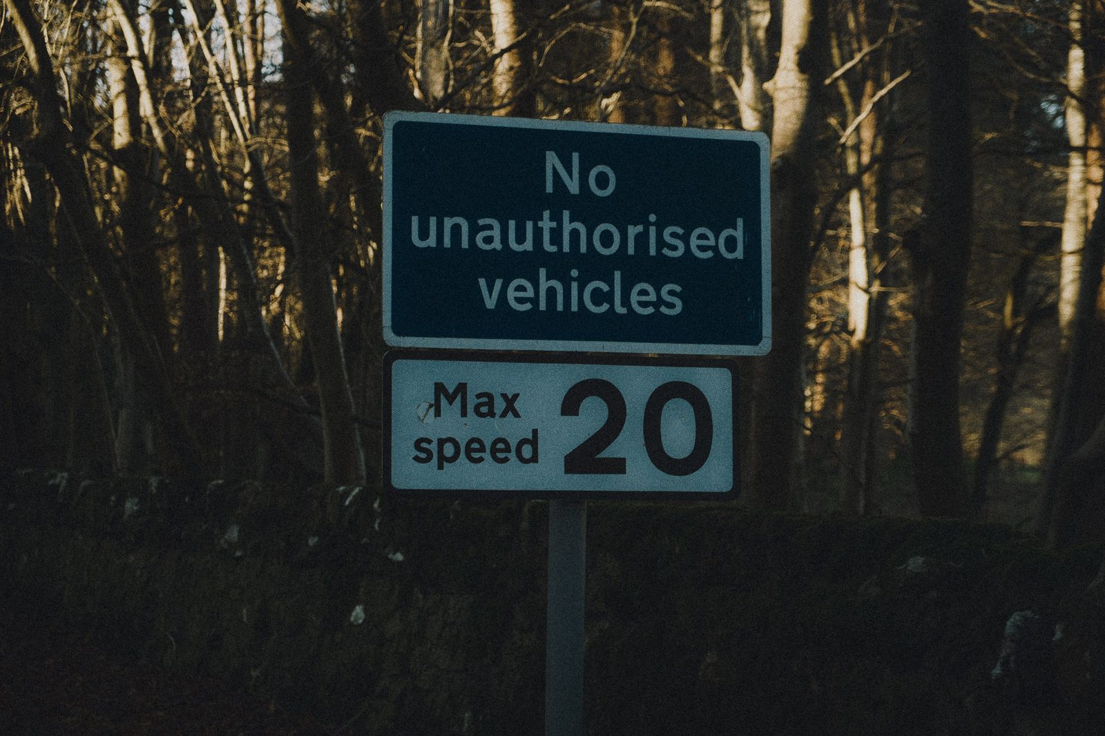 Country road sign